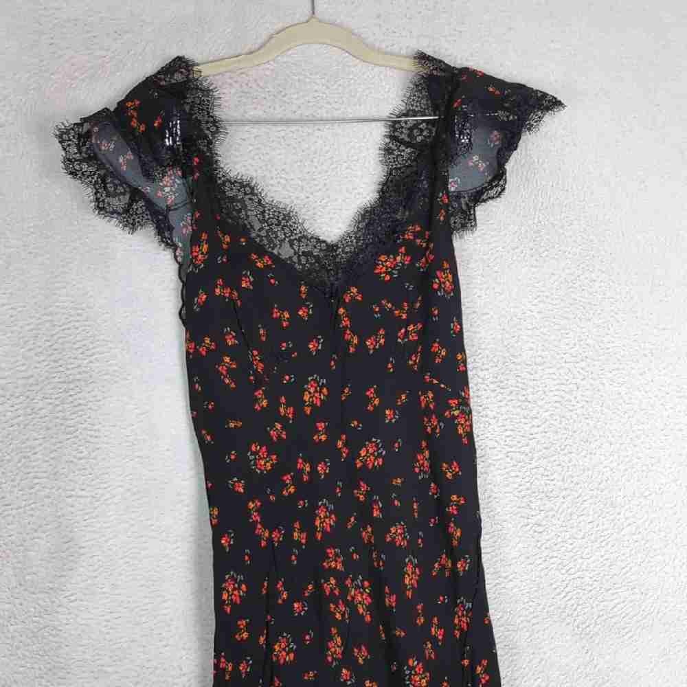 Floral Lace Trim Dress